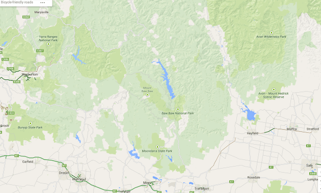 Google Maps - useless for planning cycle tours.